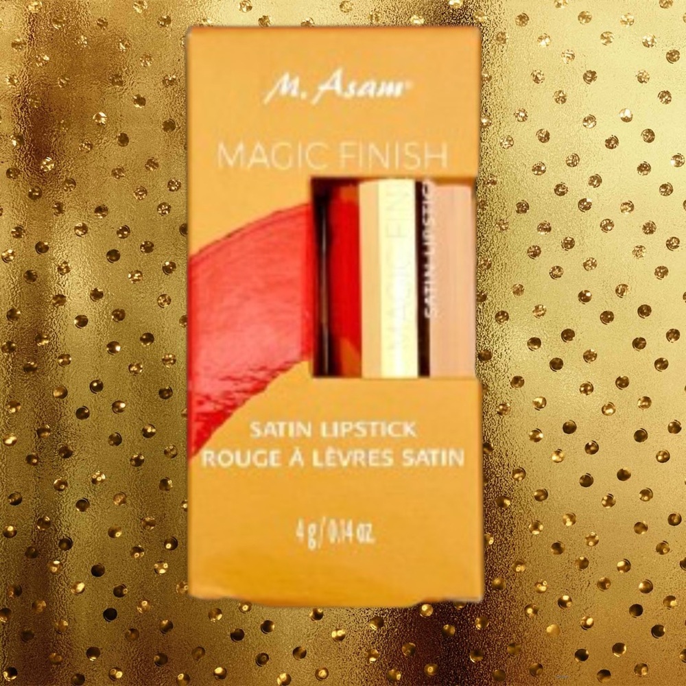 Nwt M. Asam ruby red magic finish satin lipstick make-up .14oz stick